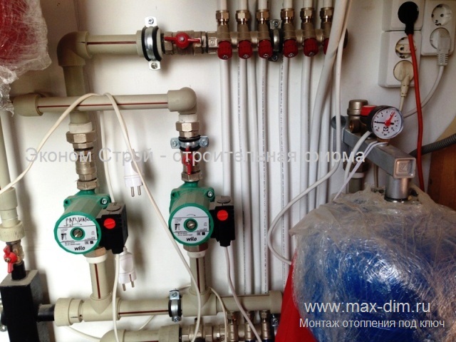 монтаж оборудования для отопления частного дома на газовом топливе